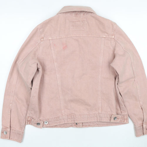 Marks and Spencer Pink Women's Denim Jacket, Size 14