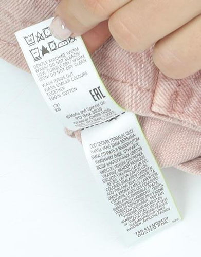 Marks and Spencer Pink Women's Denim Jacket, Size 14