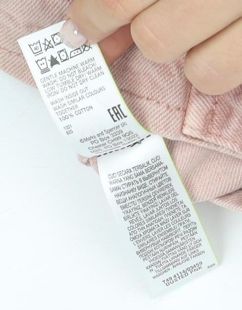 Marks and Spencer Pink Women's Denim Jacket, Size 14