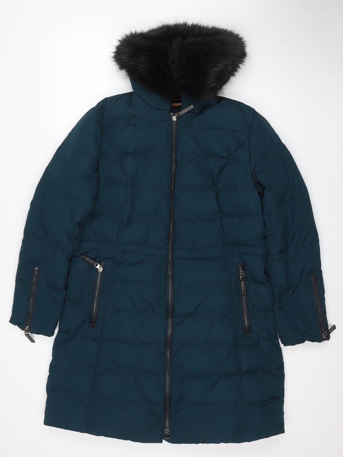 Marks and Spencer Women's Blue Puffer Jacket, Size 14