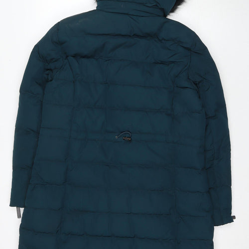 Marks and Spencer Women's Blue Puffer Jacket, Size 14