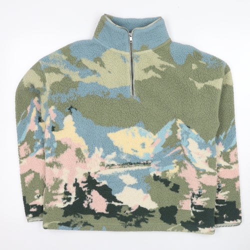 Next Women Multicoloured Graphic Fleece Pullover Sweatshirt