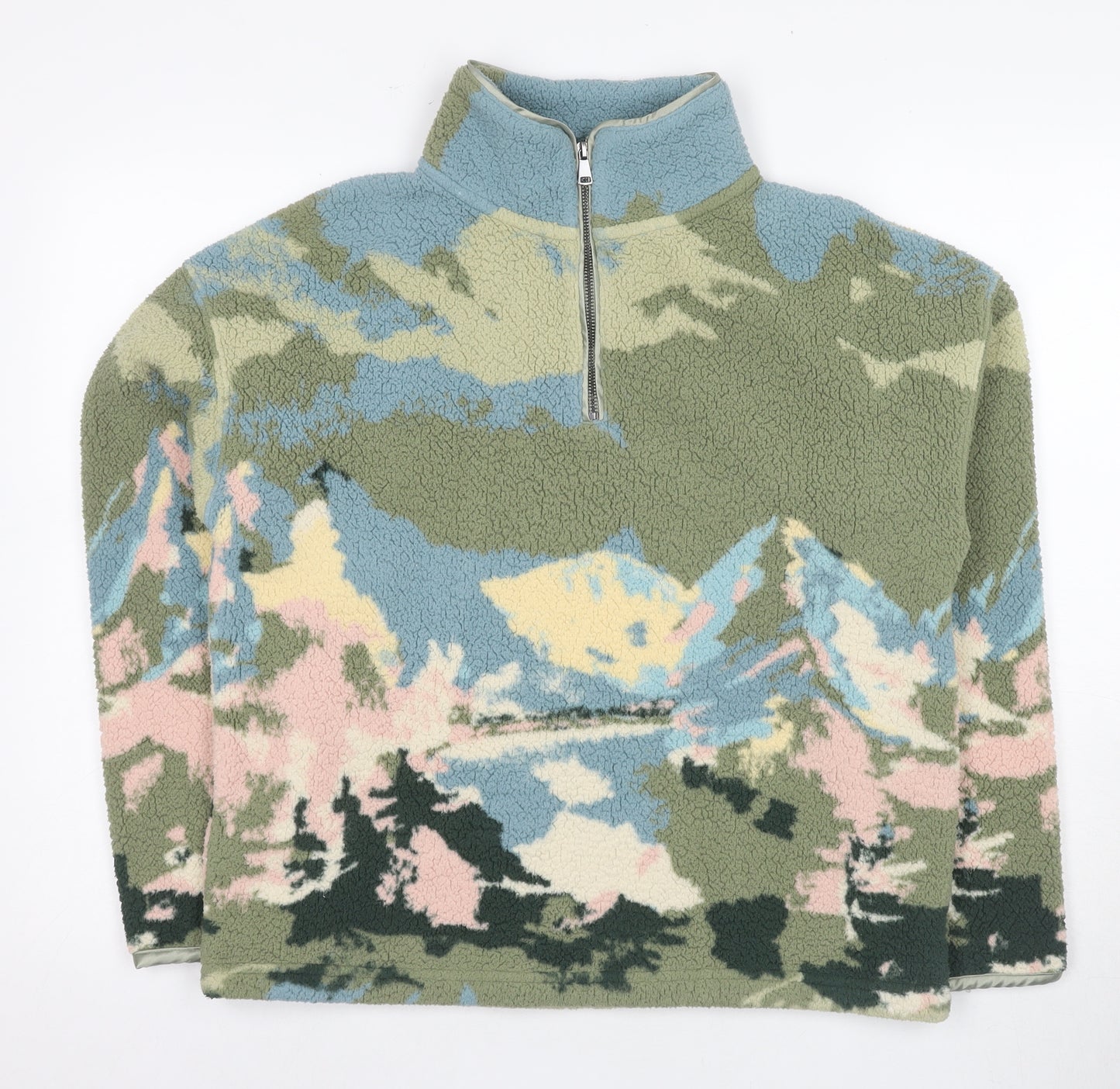 Next Women Multicoloured Graphic Fleece Pullover Sweatshirt