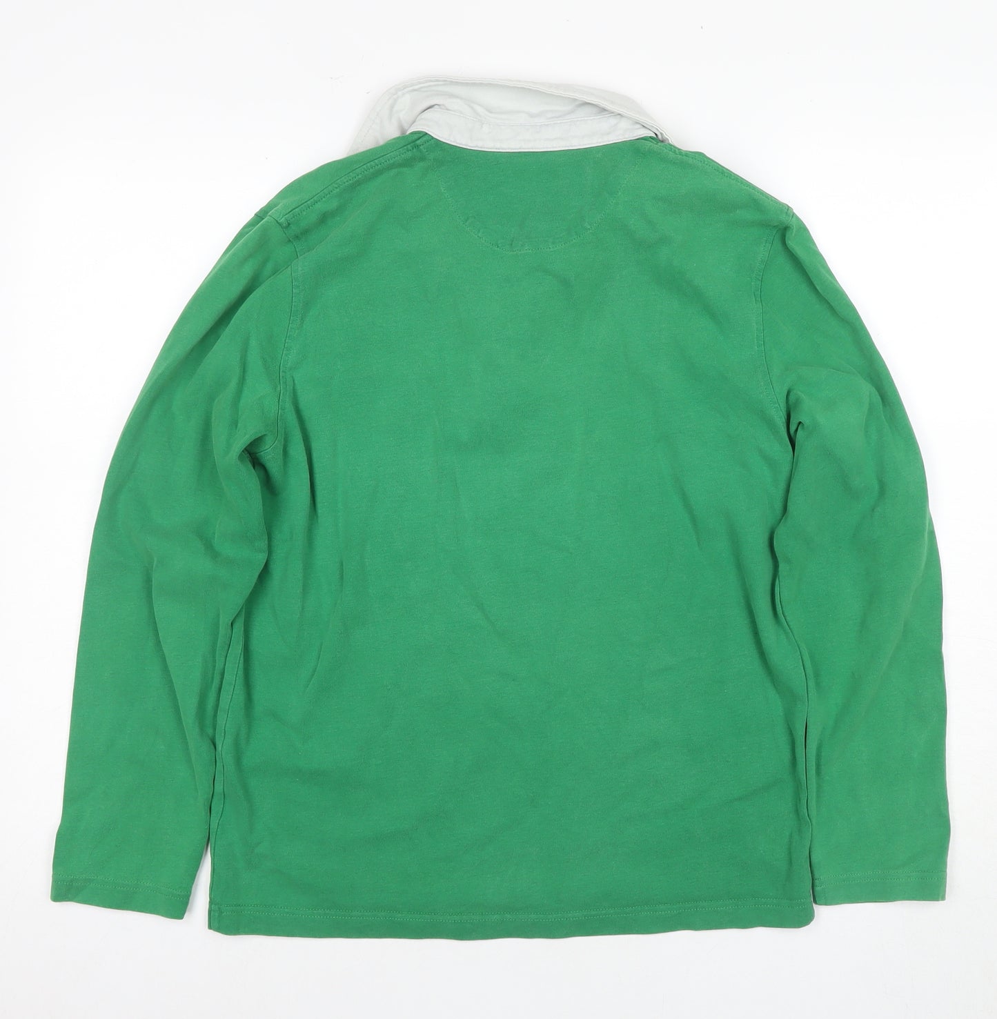 Authentic Irish Rugby Green Long Sleeve Polo Shirt M