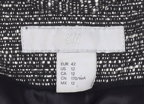 H&M Womens Multicoloured Bouclé Blazer Size 14