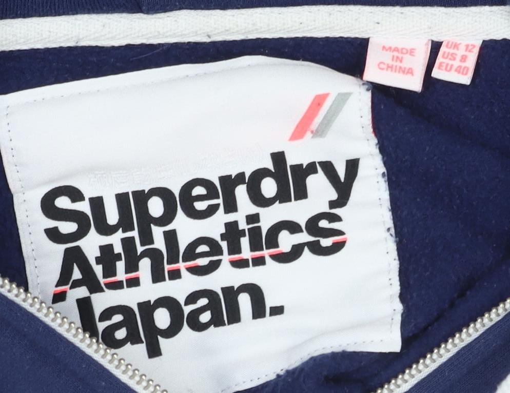 Superdry Unisex Blue Full Zip Hoodie L