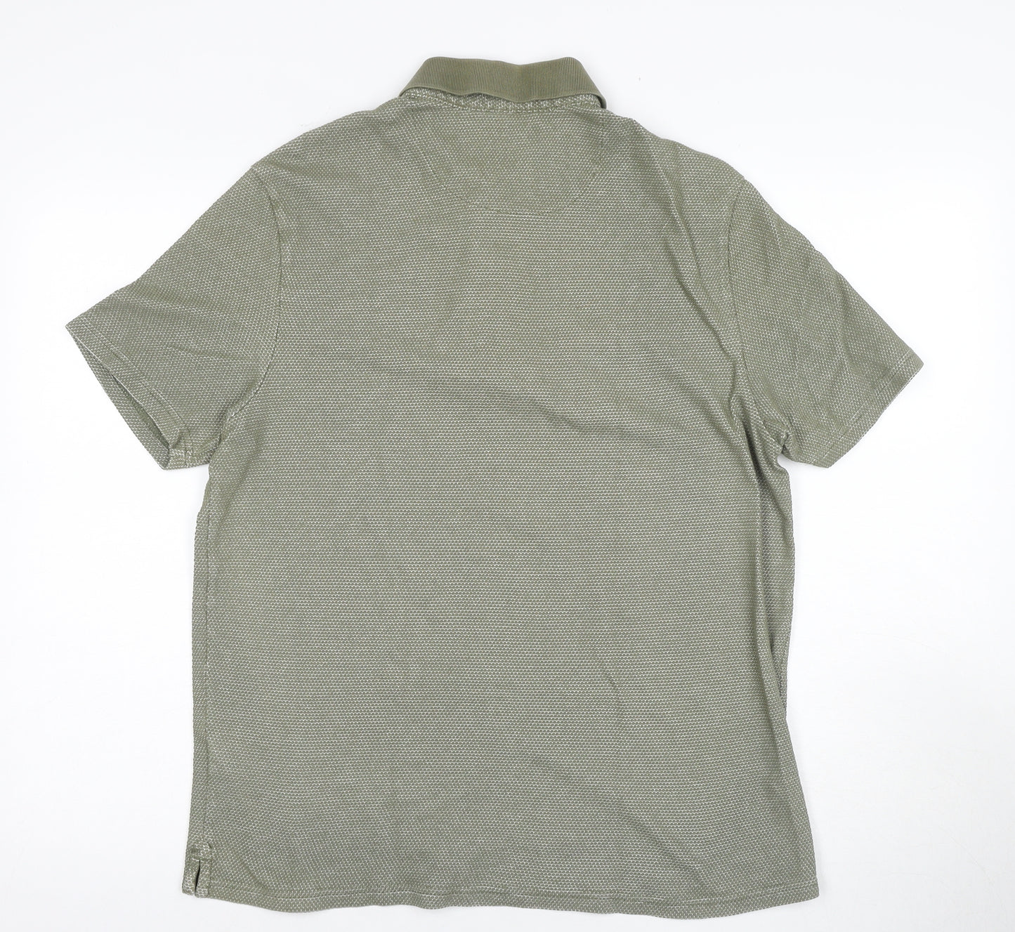 Marks and Spencer Men's Green Polo Shirt, Size M