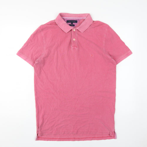 Tommy Hilfiger Men's Pink Polo, Slim Fit, Size L