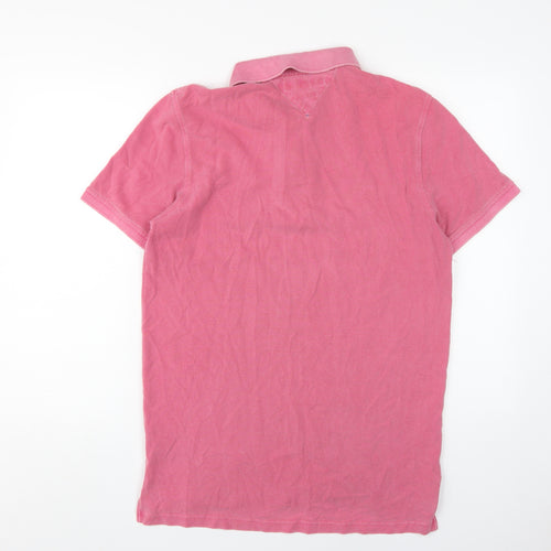Tommy Hilfiger Men's Pink Polo, Slim Fit, Size L