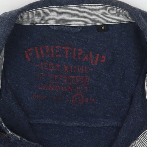 Firetrap Men's Blue XL Polo Shirt