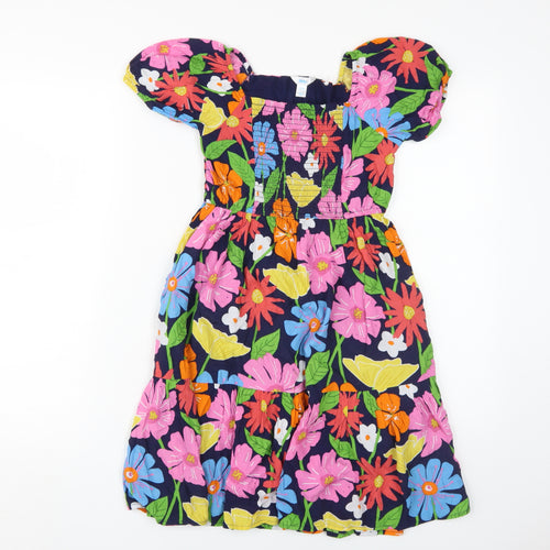 Marks and Spencer Girls Multicoloured A-Line Dress 6-7 Years
