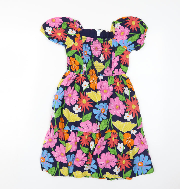 Marks and Spencer Girls Multicoloured A-Line Dress 6-7 Years