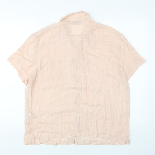 Superdry Women's Pink Button-Up Shirt, Size 14