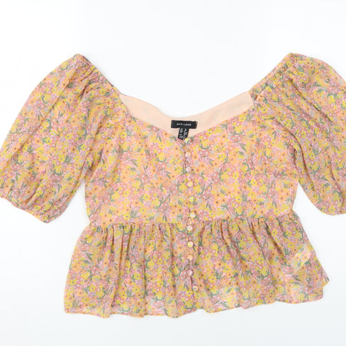 New Look Women's Multicoloured Floral Blouse
