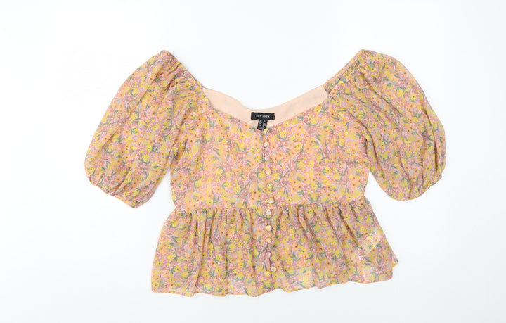 New Look Women's Multicoloured Floral Blouse