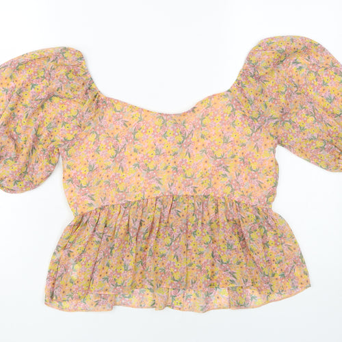 New Look Women's Multicoloured Floral Blouse