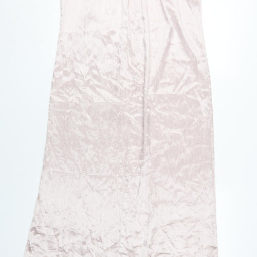 H&M Women's Pink Midi Slip Dress, Size 10