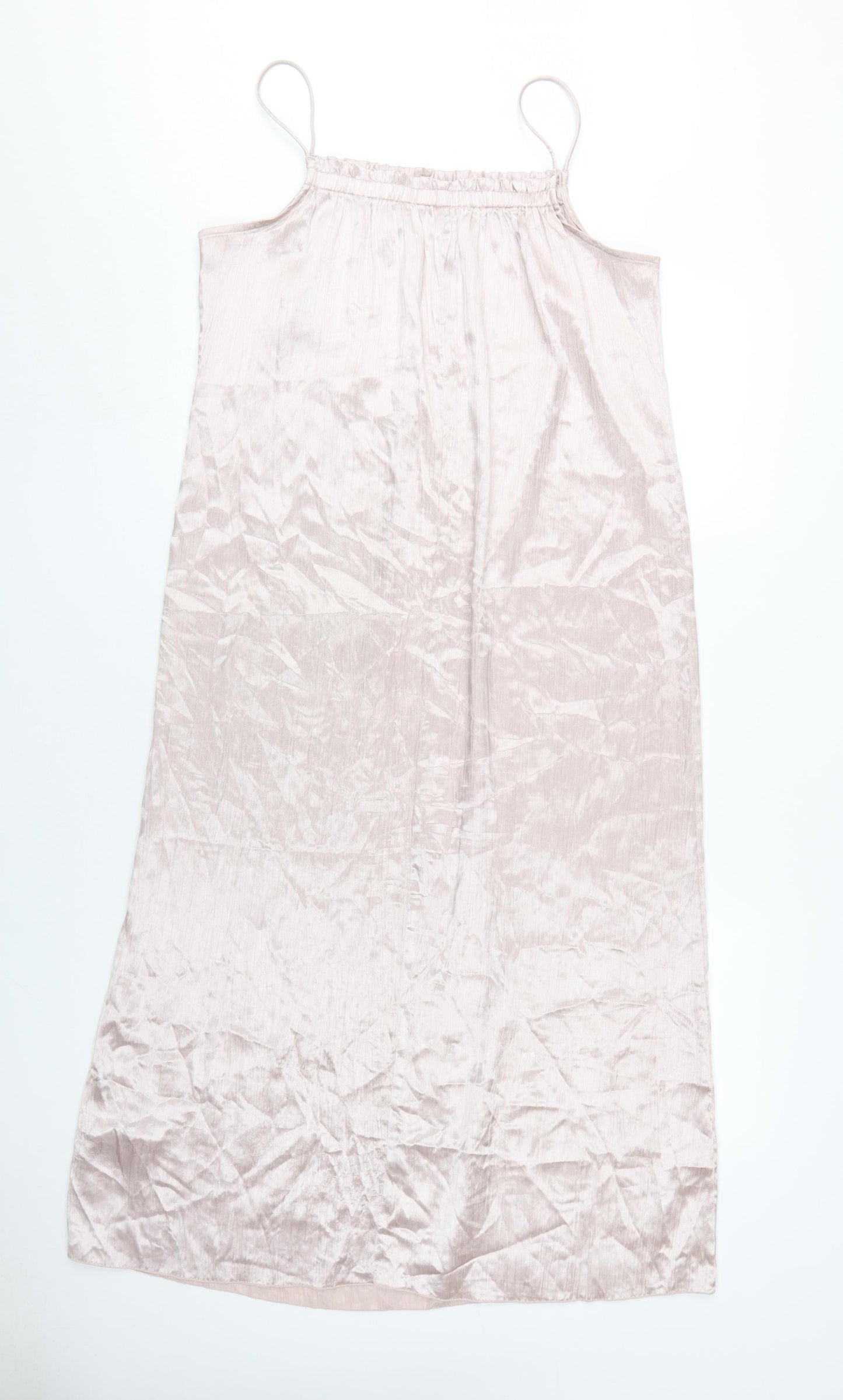 H&M Women's Pink Midi Slip Dress, Size 10