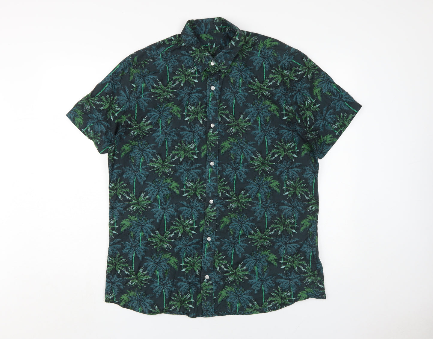 Next Men's Multicoloured Large Tropical Cotton Shirt