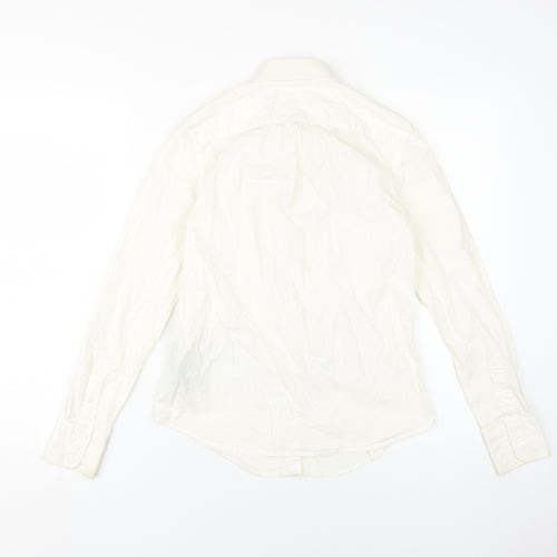 Lauren Ralph Lauren Women's Ivory Ruffle Button-Up Shirt