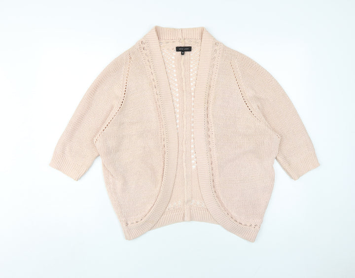 New Look Women's Beige Open Cardigan Size 10