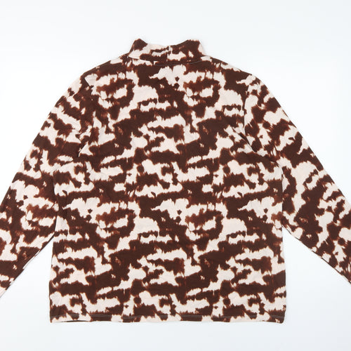Marks and Spencer Women's Brown Mock Neck Top Size 22