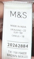 Marks and Spencer Women's Brown Mock Neck Top Size 22