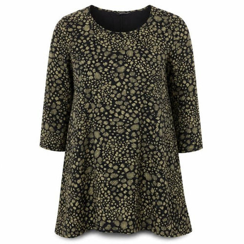 Roman Women's Black Animal Print Shift Dress Size 12