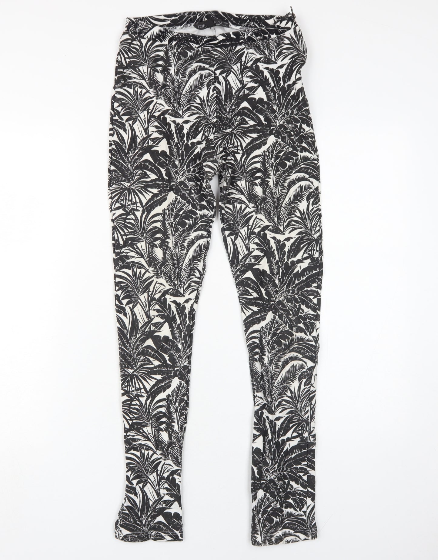 Topshop Women's Black Floral Jeggings Size 10