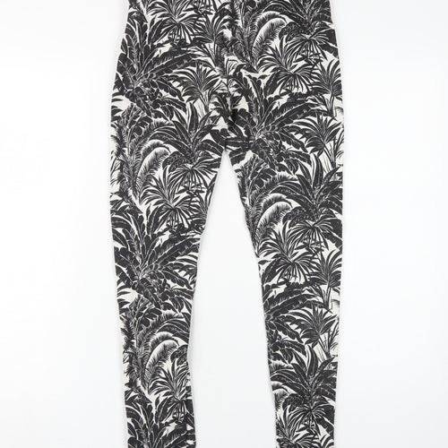 Topshop Women's Black Floral Jeggings Size 10