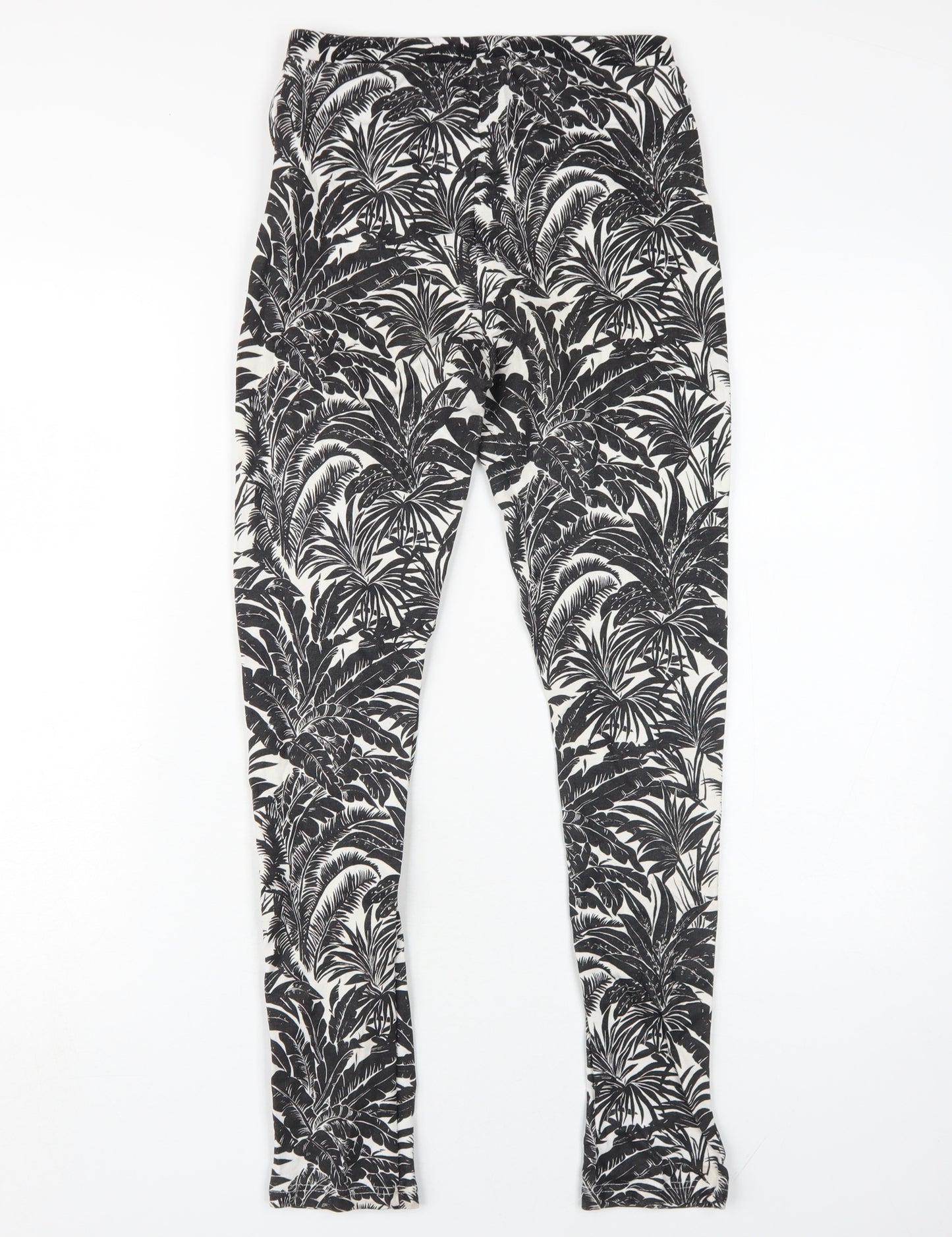 Topshop Women's Black Floral Jeggings Size 10