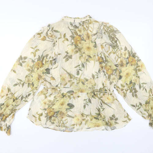 Reiss Women's Multicoloured Floral Blouse UK 4
