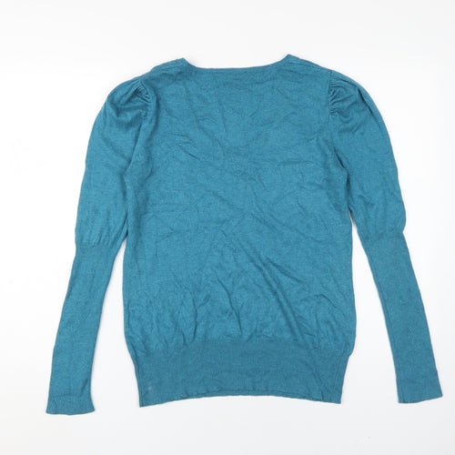 Dorothy Perkins Women's Blue V-Neck Pullover Jumper 14