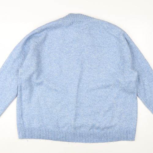 H&M Women's Blue Pullover Jumper - Size M