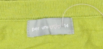 Per Una Women's Green Cardigan Size 14 V-Neck