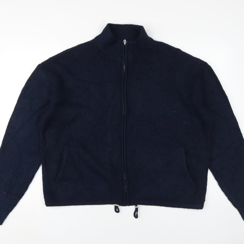 Marks and Spencer Women's Blue Full Zip Jumper L