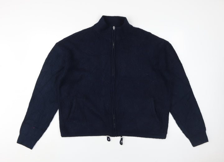 Marks and Spencer Women's Blue Full Zip Jumper L