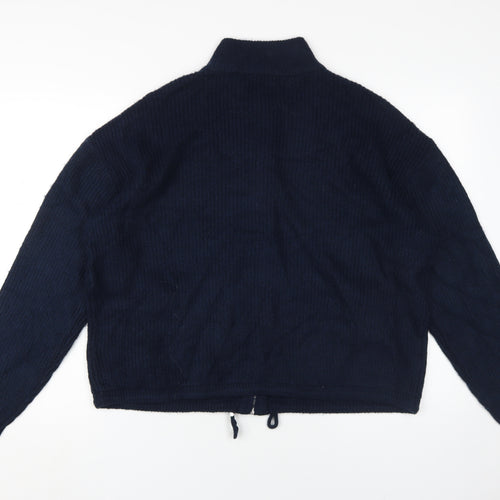 Marks and Spencer Women's Blue Full Zip Jumper L
