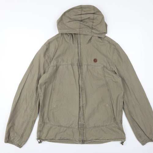 Pretty Green Men's Green Hooded Windbreaker Jacket M