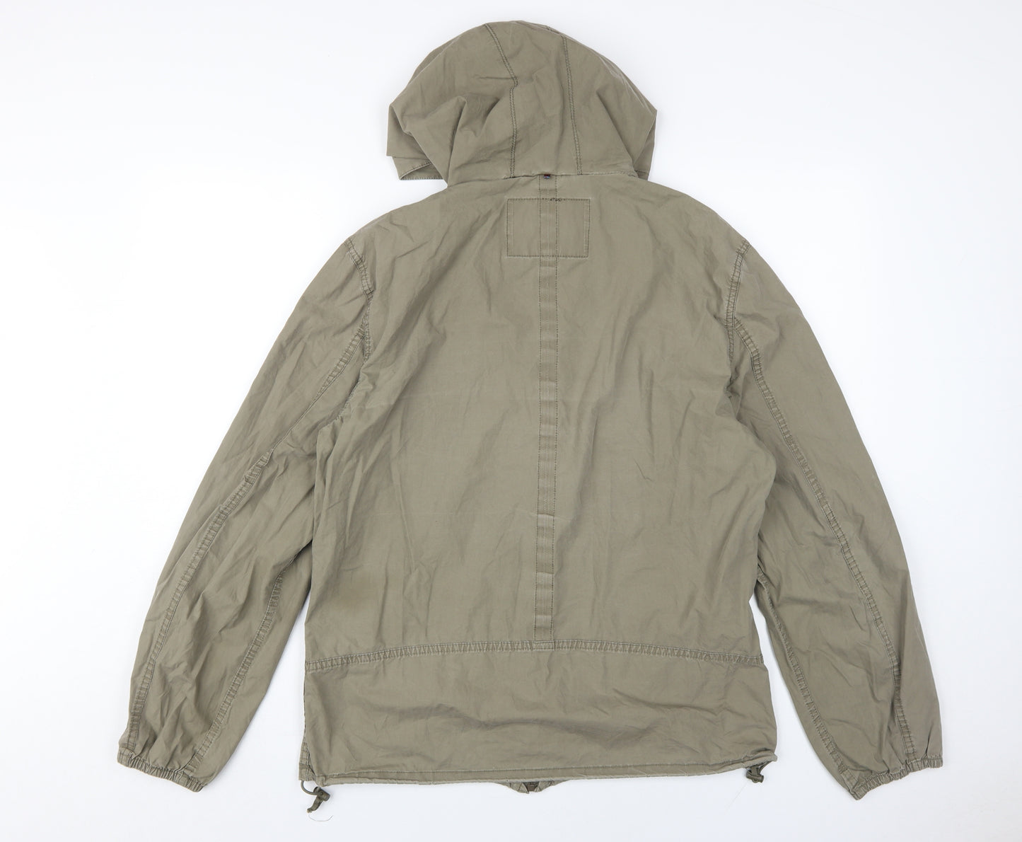 Pretty Green Men's Green Hooded Windbreaker Jacket M