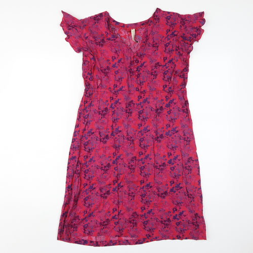 Weird Fish Women's Multicoloured Size 10 Knee Length Dress