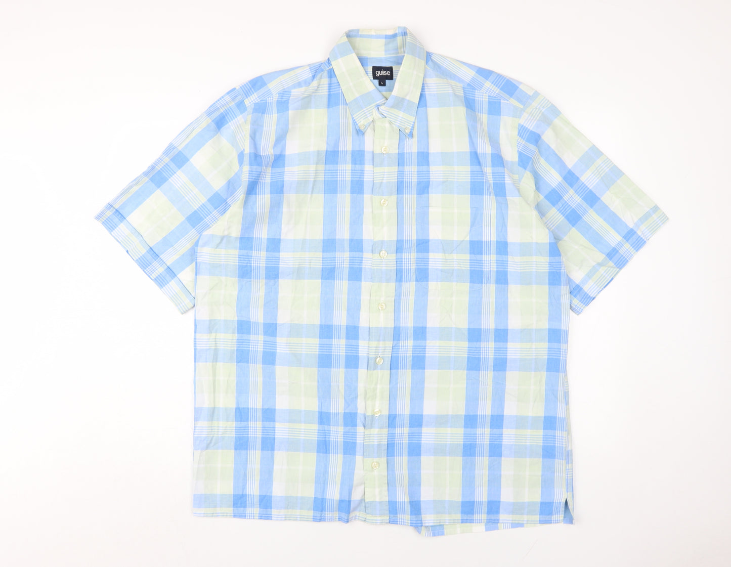 Guise Men's Multicoloured Plaid Short Sleeve Shirt L