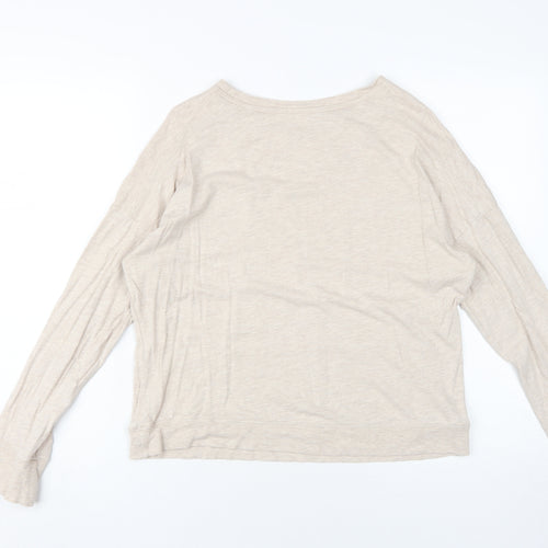 DKNY Women's Beige Long Sleeve T-Shirt Size M