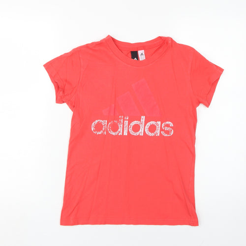 Adidas Women's Red Basic T-Shirt Size 10