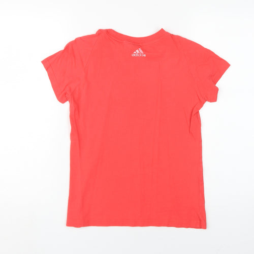 Adidas Women's Red Basic T-Shirt Size 10