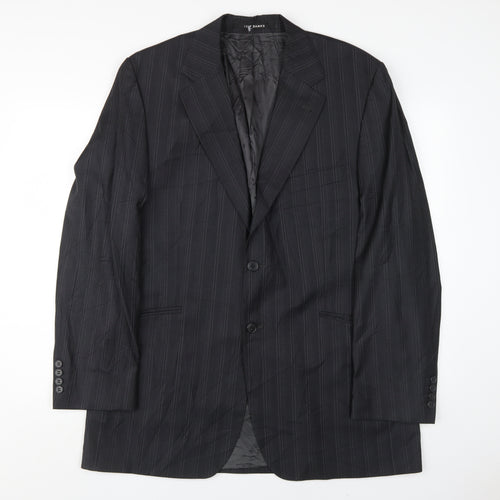Jeff Banks Men's Black 44 Blazer Striped Formal Long