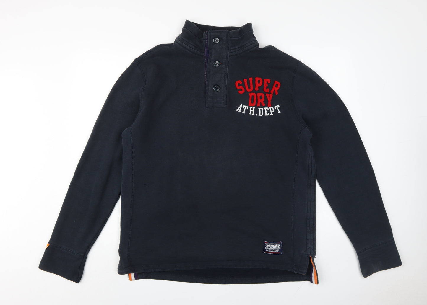 Superdry Men's Black Henley Sweatshirt - Size L