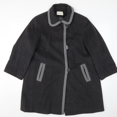 Eastex Women's Black Overcoat Size 12 Classic Style