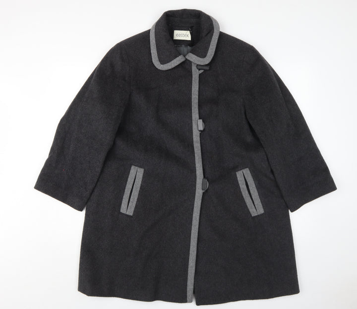 Eastex Women's Black Overcoat Size 12 Classic Style