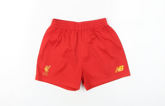 New Balance Boys Red Athletic Football Shorts 4-5 Years